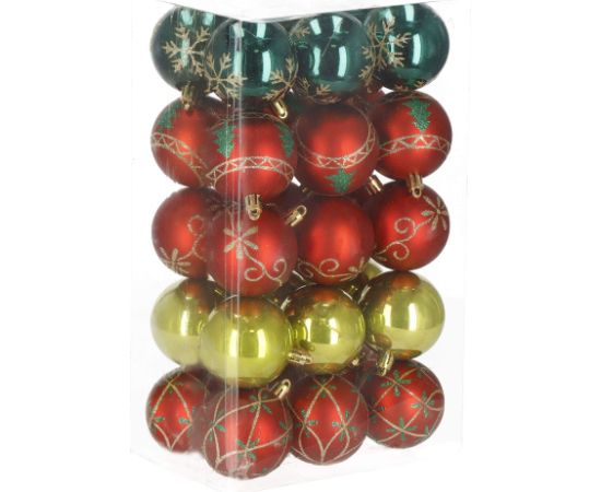 Набор ёлочных украшений Springos CA1134, 6 см, 30 шт  Eglīšu rotājumi