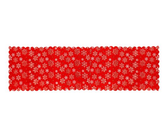 Ziemassvētku galdauts Springos CA0616, 183X36 CM  Eglīšu rotājumi