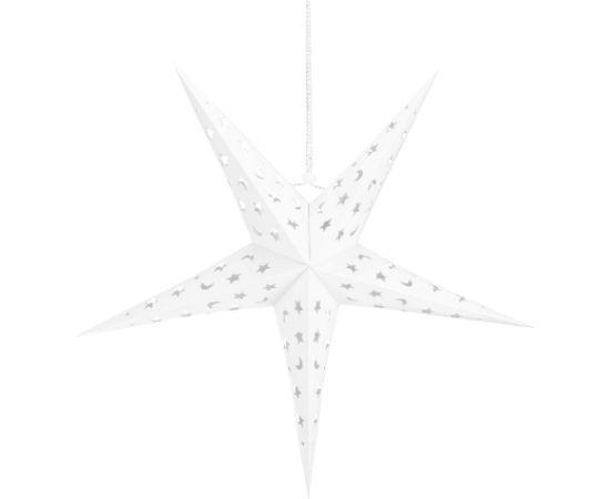 Springos 3D Ziemassvētku papīra zvaigzne 25 cm Ziemassvētku eglītes rotājums balts  Eglīšu rotājumi