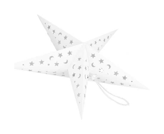 Springos 3D Ziemassvētku papīra zvaigzne 25 cm Ziemassvētku eglītes rotājums balts  Eglīšu rotājumi