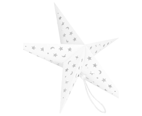 Springos 3D Ziemassvētku papīra zvaigzne 25 cm Ziemassvētku eglītes rotājums balts  Eglīšu rotājumi
