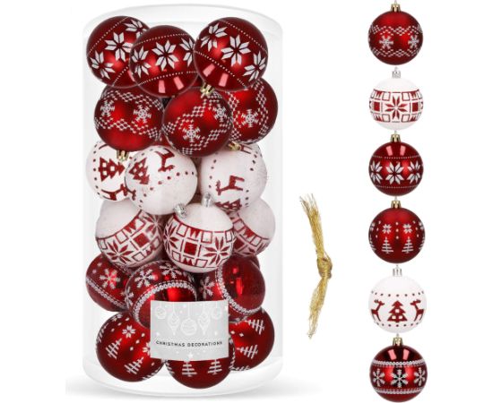 Рождественская елочная игрушка Springos CA0151, 5 см 30 шт.  Eglīšu rotājumi