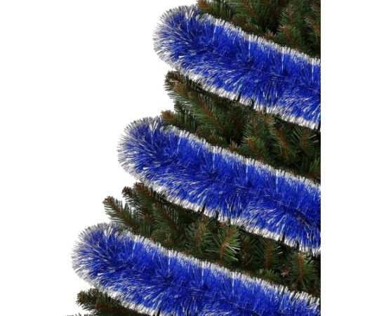 Springos Ziemassvētku eglītes virtene 6m tumši zila un sudrabaina vītne Ziemassvētku eglītei, diametrs 10cm  Eglīšu rotājumi