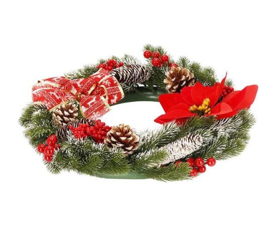 Ziemassvētku rotājums Vainags Springos CA1020 40cm Ziemassvētku dekorācijas