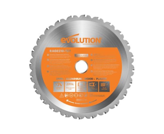 Griešanas disks Evolution EVO-210-MULTI; 210 mm; Z24 Zāģripas