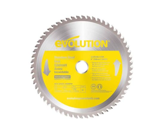 Griešanas disks Evolution EVO-230-60-SN; 230 mm; Z60 Zāģripas