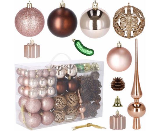 Christmas tree decoration Springos CA0154 102 pcs.  Eglīšu rotājumi