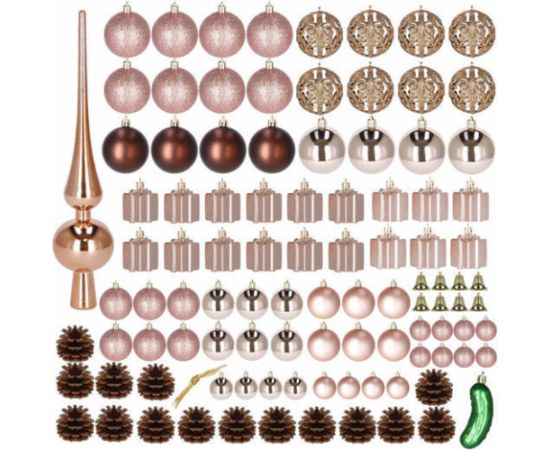 Christmas tree decoration Springos CA0154 102 pcs.  Eglīšu rotājumi