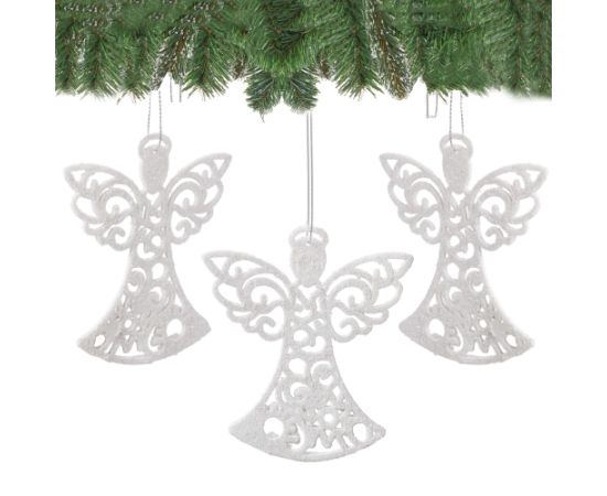 Новогодние игрушки-ангелы Springos CA0040 10см 3 шт  Eglīšu rotājumi
