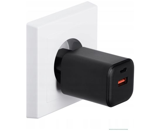 Qualo QLSN-CA-45-01 Nano PD Tīkla lādētāja adapteris USB-C / USB-A / 45W Telefonu lādētāji 220v