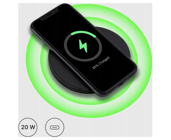 Qualo QLI-M-20W-01 Ultimate Беспроводной зарядное устройство 20W Bezvadu telefonu lādētāji