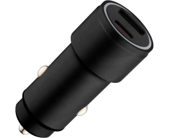 Qualo QLS-AC-38 Aluminum Auto lādētājs 38W / USB-C / USB-A Telefonu lādētāji 12v Automašīnām
