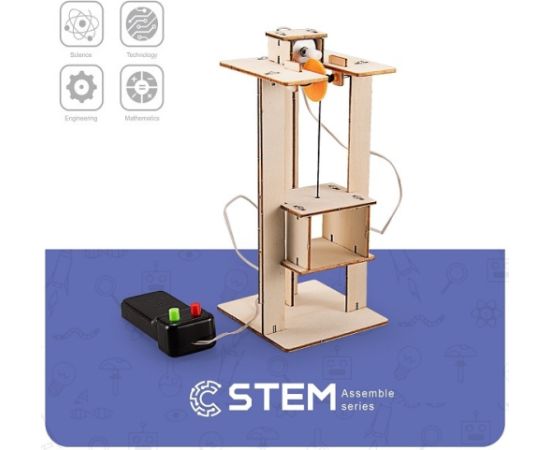 Extradigital Wooden Assembly Kit Elevator, STEM Educational Toy Конструкторы