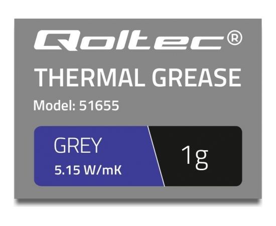 Qoltec Thermal paste 5.15W/m-K | 1g | grey