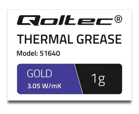 Qoltec Thermal paste 3.05 W/m-K | 1g | gold
