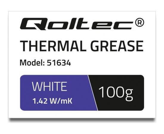 Qoltec Thermal paste 1.42 W/m-K | 100g | White