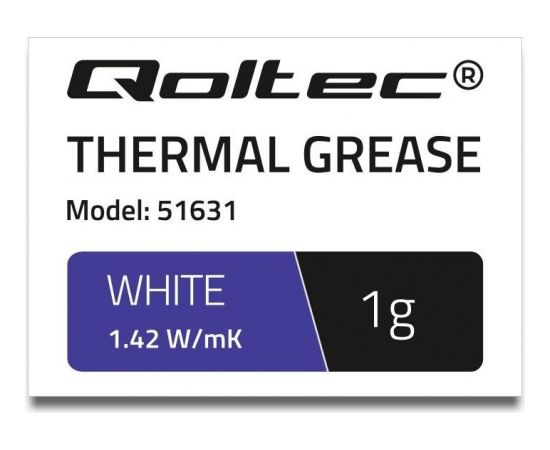 Qoltec Thermal paste 1.42 W/m-K | 1g | White