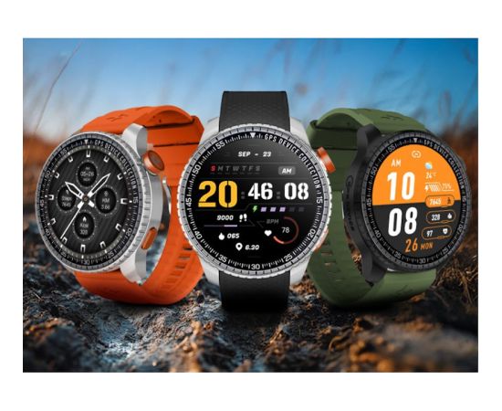 Garett išmanusis laikrodis su lietuvišku meniu Compass GPS Silver Rokas pulksteņi 