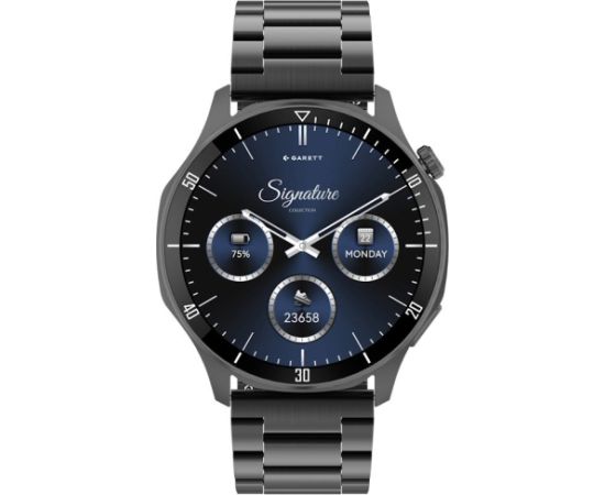 Garett išmanusis laikrodis su lietuvišku meniu Prime Black Steel Наручные часы