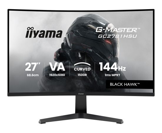 Iiyama G-Master GCB2784HSU-B1 (68.6 cm (27 inches), black, FullHD, Curved, Free-Sync Premium, additional stand, 240Hz panel) Monitori