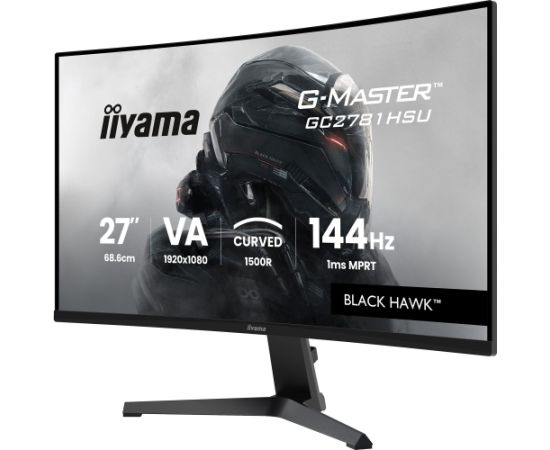 Iiyama G-Master GCB2784HSU-B1 (68.6 cm (27 inches), black, FullHD, Curved, Free-Sync Premium, additional stand, 240Hz panel) Monitori