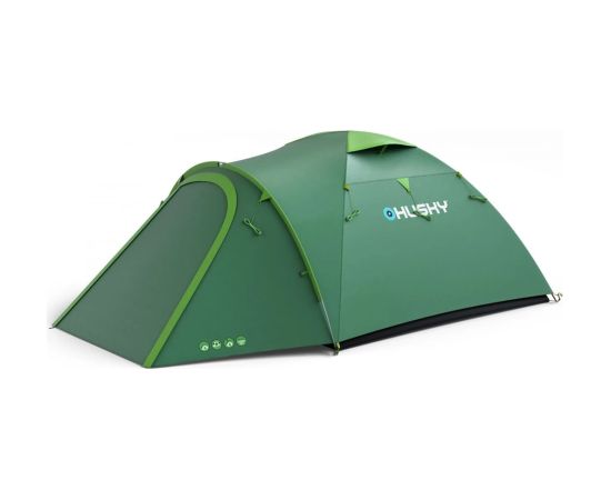 Husky Namiot turystyczny trzyosobowy BIZON 3 PLUS, 220 x 410 x 130 cm, 5,2kg zielony Teltis