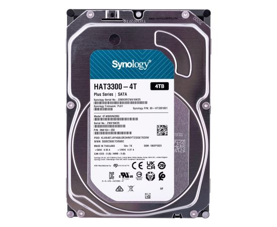 Synology ?HAT3300-4T NAS 4TB SATA 3.5 HDD 3.5" 4.1 TB Serial ATA HDD Iekšējie cietie diski