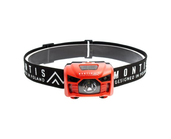 Montis Bateryjna latarka nagłowna z sensorem MT002 Red, Black Headband flashlight LED Фонари