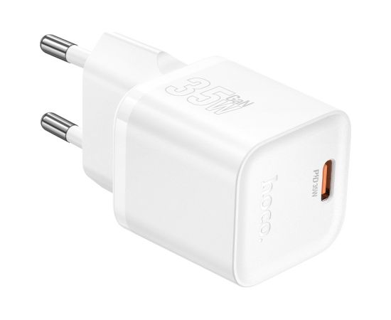 Charger Hoco N66 35W GaN USB-C white Telefonu lādētāji 220v