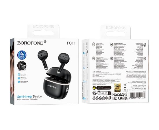 Wireless headphones Borofone FQ11 black Austiņas