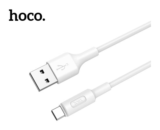 USB cable Hoco X25 Type-C 1.0m white Data USB kabeļi