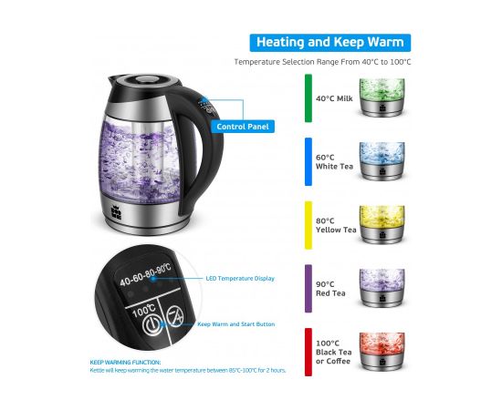 ForMe FKG-488 Cordless Electric Kettle 1,8 L Чайники (электрические)