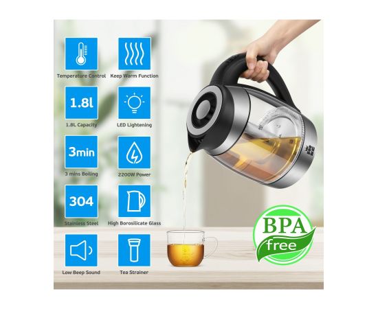 ForMe FKG-488 Cordless Electric Kettle 1,8 L Чайники (электрические)