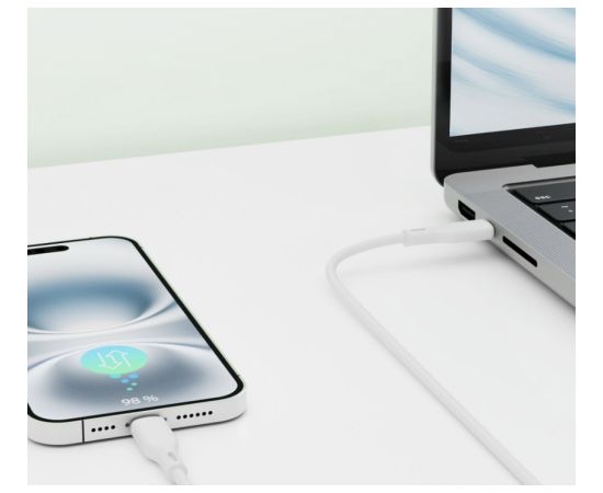 Qualo QRC-AL-00 Recycling Kabelis USB-A - Lightning 1.5m / 12W / balts Data USB kabeļi