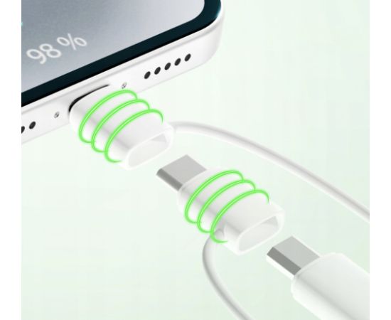 Qualo QRC-CA+M+L-00 Kabelis 3in1 USB-C - USB-A / microUSB + USB adapteris / 1.5m / 60W / balts Data USB kabeļi