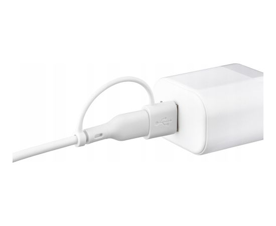 Qualo QRC-CC+A-00 Kabelis 2in1 USB-C – USB-C / USB-A adapteris / 1.5m / balts Data USB kabeļi