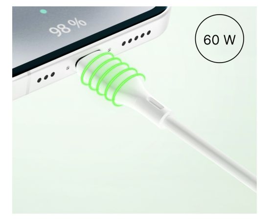 Qualo QRC-CC+A-00 Kabelis 2in1 USB-C – USB-C / USB-A adapteris / 1.5m / balts Data USB kabeļi