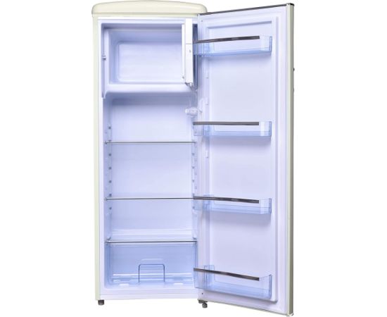 Frigelux RF218RCD retro stila Vintage Ledusskapis 146cm Krēmkrāsa Ledusskapji