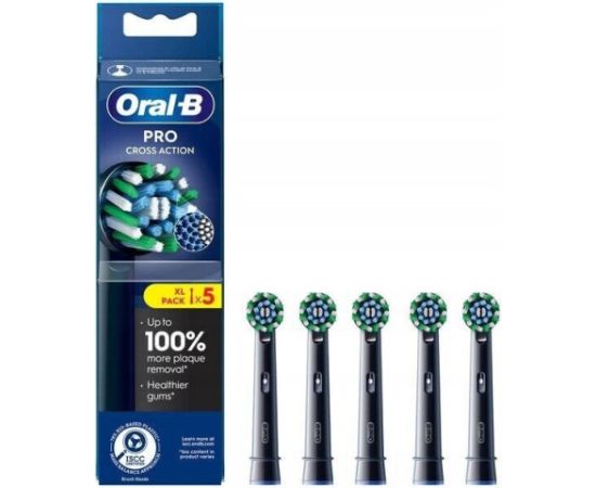 Oral-B Pro CrossAction -vaihtoharjat, 5 kpl, musta Uzgaļi elektriskajām zobu birstēm