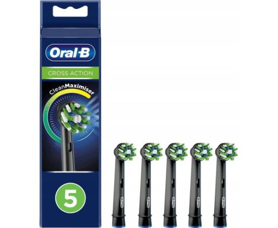 Oral-B Pro CrossAction -vaihtoharjat, 5 kpl, musta Uzgaļi elektriskajām zobu birstēm