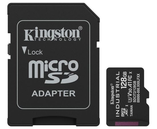 Kingston Industrial microSDHC 128GB Class 10 A1 pSLC + SD Adapter Карты памяти