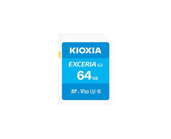 Kioxia Exceria G2 SDXC 64 GB Class 10 UHS-I/U3 V30 (LNEX2L064GG4) Atmiņas kartes micro SD SDHC