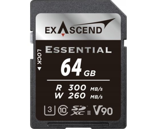 ExAscend Essential SDXC 64 GB Class 10 UHS-II/U3 V90 (EX64GSDU2-S) Карты памяти