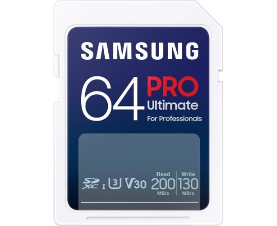 Samsung Pro Ultimate SDXC 64 GB UHS-I U3 V30 (MB-SY64S/WW) Карты памяти