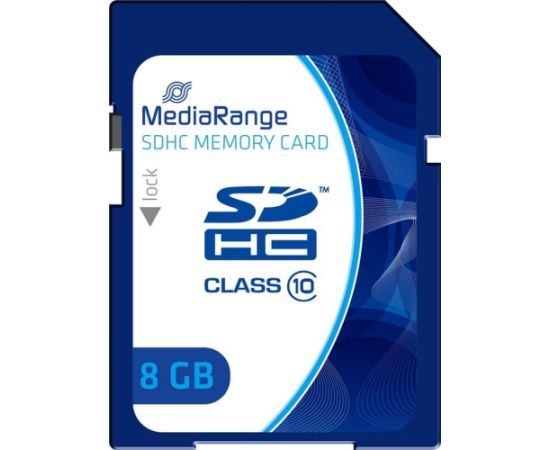 MediaRange MR962 SDHC 8 GB Class 10  (MR962) Atmiņas kartes micro SD SDHC