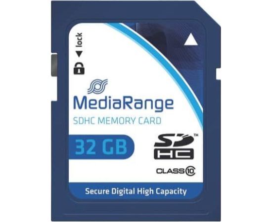 MediaRange MR964 SDHC 32 GB Class 10  (MR964) Atmiņas kartes micro SD SDHC