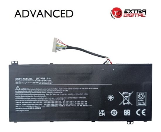 Extradigital Notebook Battery ACER AC14A8L, 4605mAh, Extra Digital Advanced Baterijas portatīvajiem datoriem