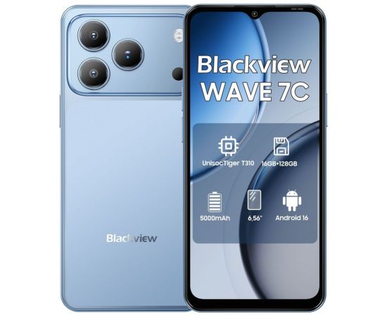 Blackview   MOBILE PHONE WAVE 7C 4/128GB Blue Мобильные телефоны