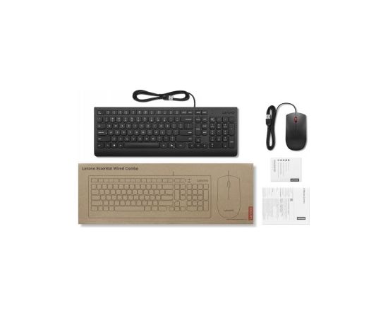 LENOVO ESSENTIAL WIRED KEYBOARD & MOUSE GERMAN (COPILOT) Klaviatūras