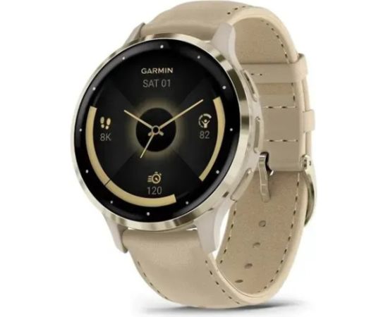 Garmin 010-02785-55 smartwatch / sport watch 3.05 cm (1.2") AMOLED 41 mm Digital 390 x 390 pixels Touchscreen Gold Wi-Fi GPS (satellite) Smart-Watch Pulksteņi